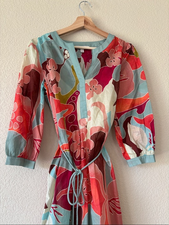 Etcetera Women's Multicolor Floral Print Midi Dress - Picture 2 of 6